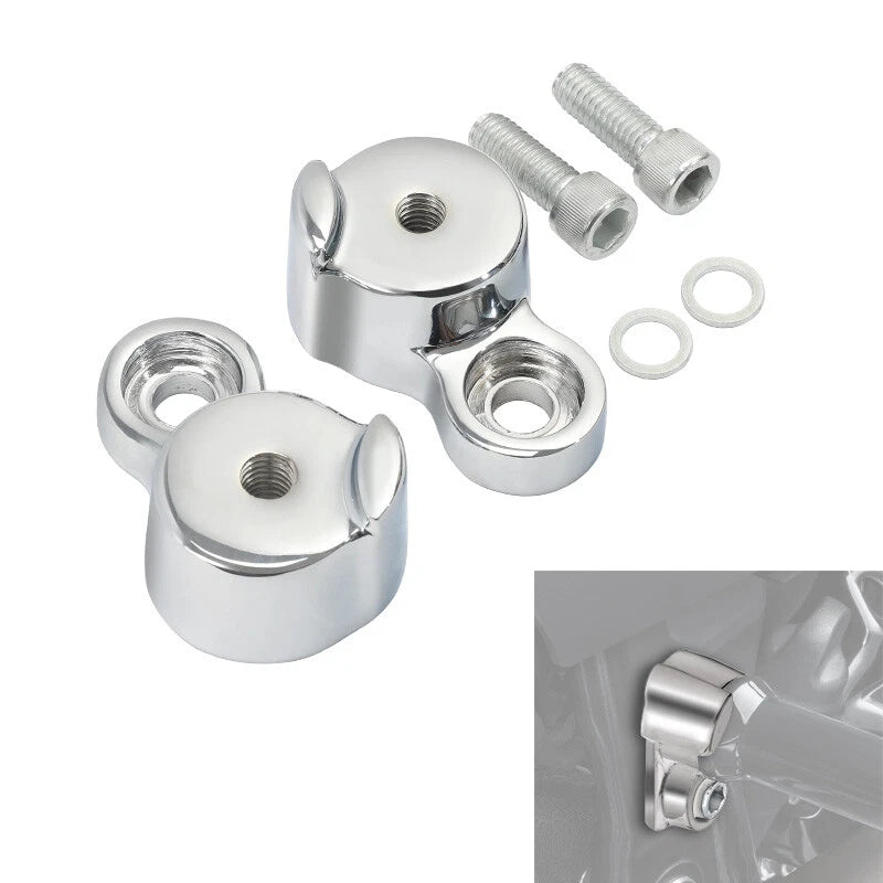 Chrome Passenger Footpegs Mounting Kit for Harley FXDR FXDRS (2019–2023)