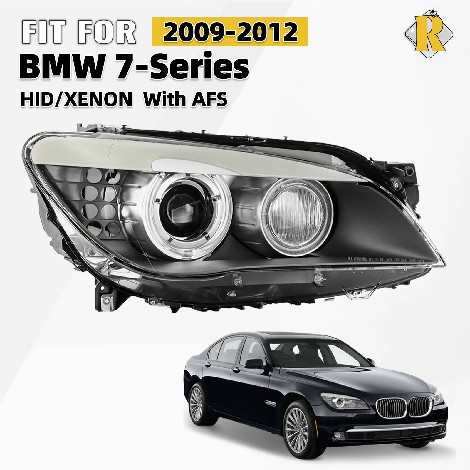 HID AFS Headlight for BMW 7 Series F01 F02 (2009–2012) Right Passenger