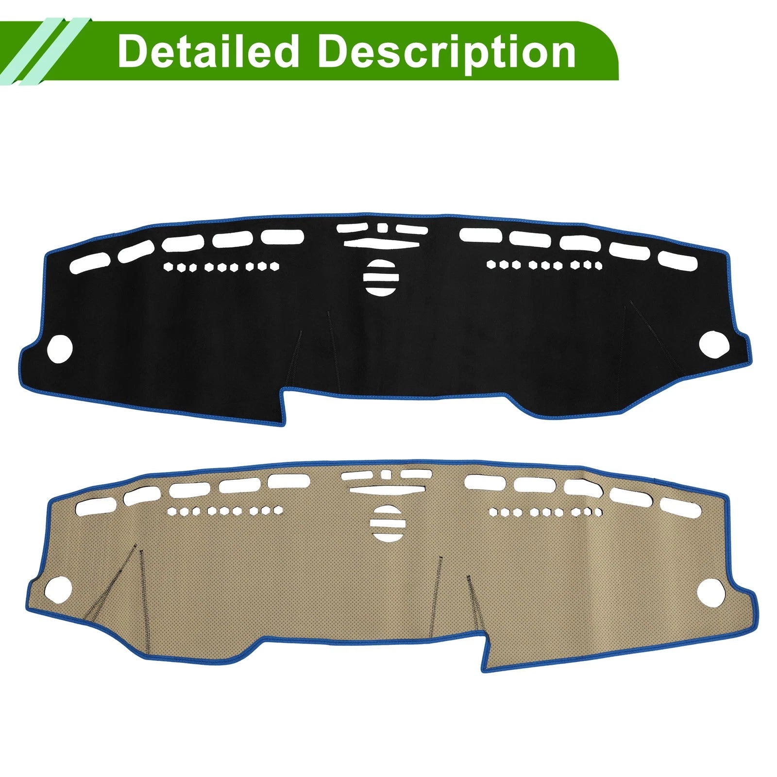 Dashboard Cover Mat for Mercedes E-Class (2010) Sun Protector Black Blue