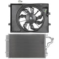 Electric AC Condenser Cooling Fan Kit for Kia Forte Hyundai Elantra (2015–2016)