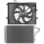 Electric AC Condenser Cooling Fan Kit for Kia Forte Hyundai Elantra (2015–2016)