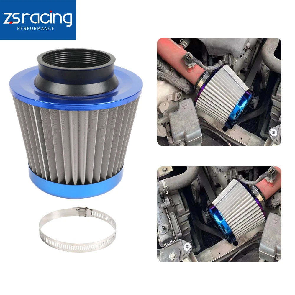 3" 76mm Reusable Air Filter for Cold Air Intake (Universal)