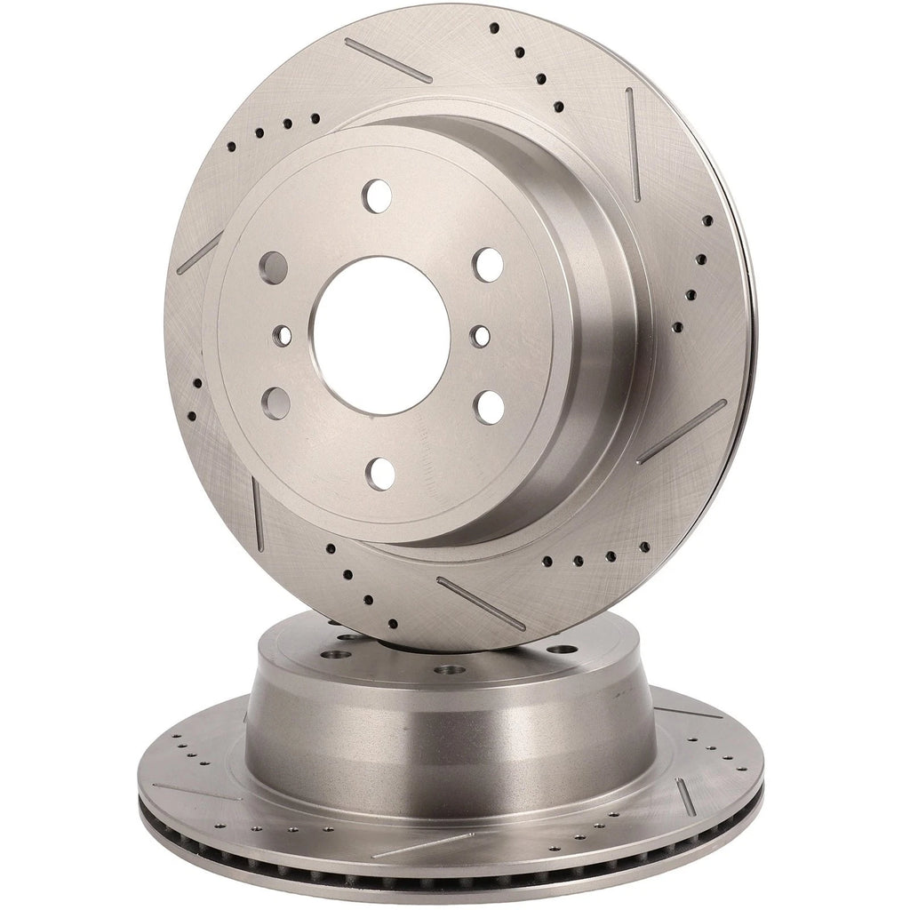 Rear Drilled Slotted Brake Rotors for Cadillac Escalade GMC Yukon (2007–2020)