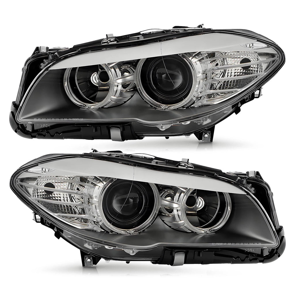 Halogen Headlight Set for BMW 5 Series 528i 535i (2011–2013) Left+Right Pair