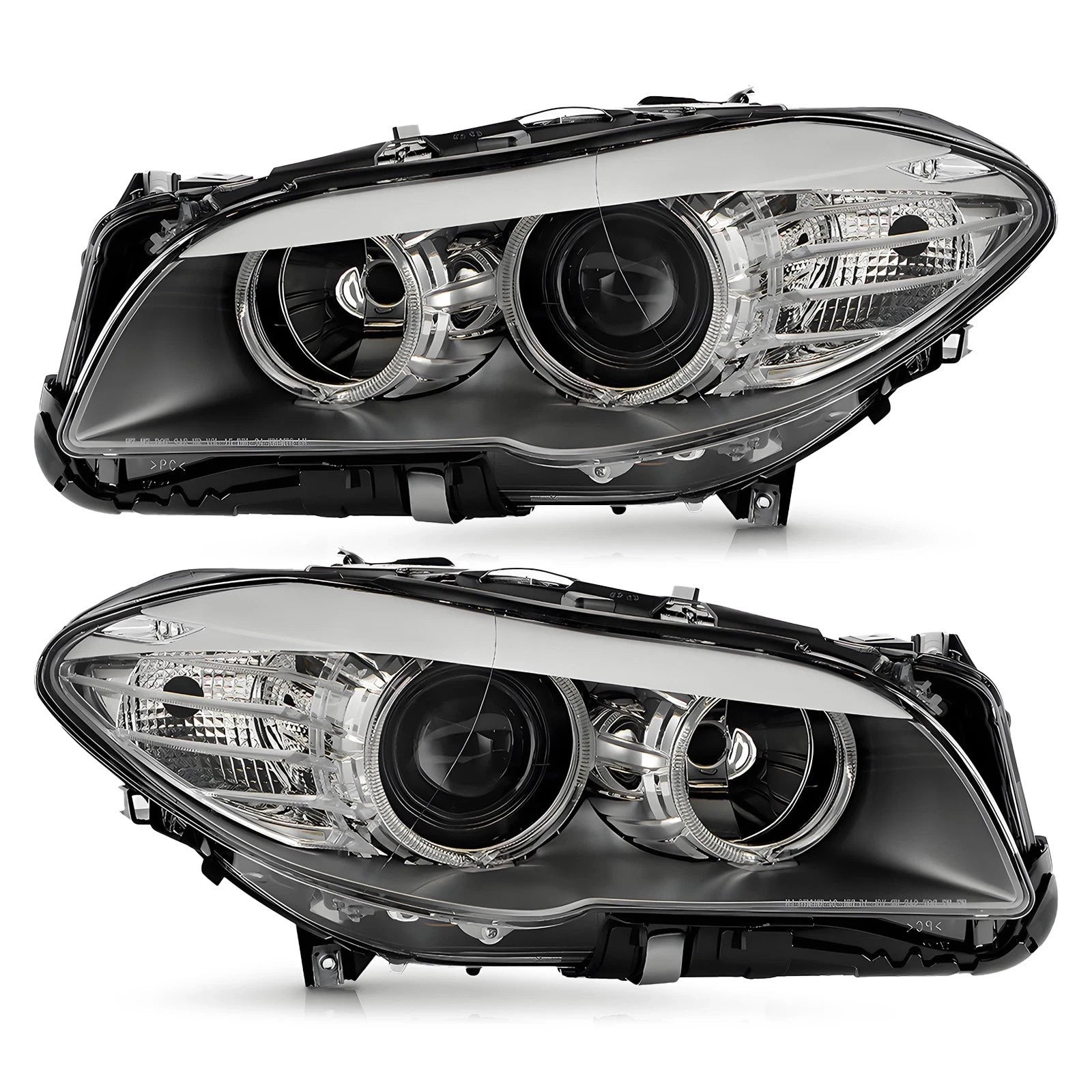 Halogen Headlight Set for BMW 5 Series 528i 535i (2011–2013) Left+Right Pair
