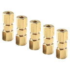 5-Pack / 3/16 OD / Brass Compression Fittings Connector for Brake Line-Unions