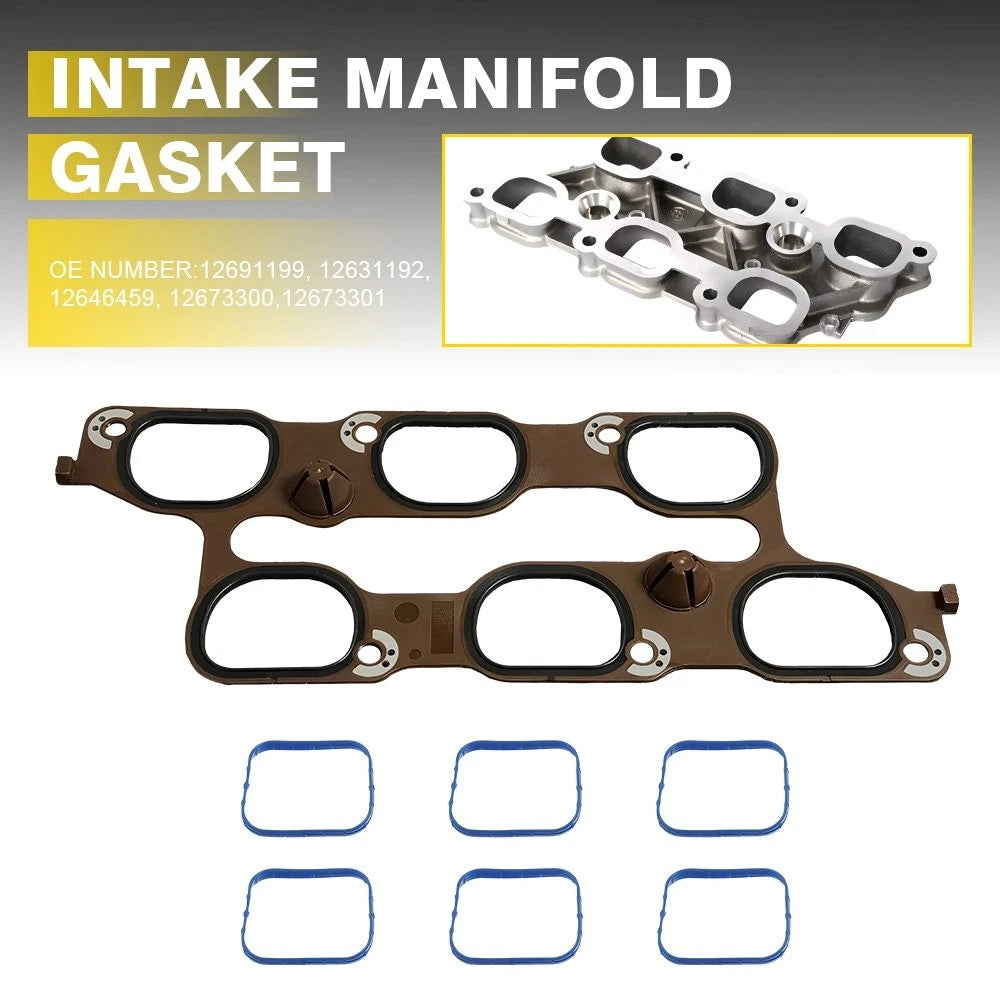 Upper Lower Cylinder Engine Intake Manifold Gasket for Cadillac CTS SRX (2010–2015)
