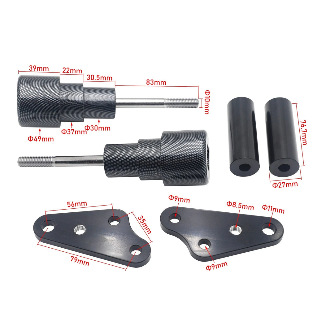 Aluminum Frame Crash Sliders for Suzuki DRZ400S/SM (2000–2025)