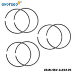 Set of 3 Piston Rings STD for Yamaha PWC Outboard 1200 GP1200R XLT1200 (1996–2003)