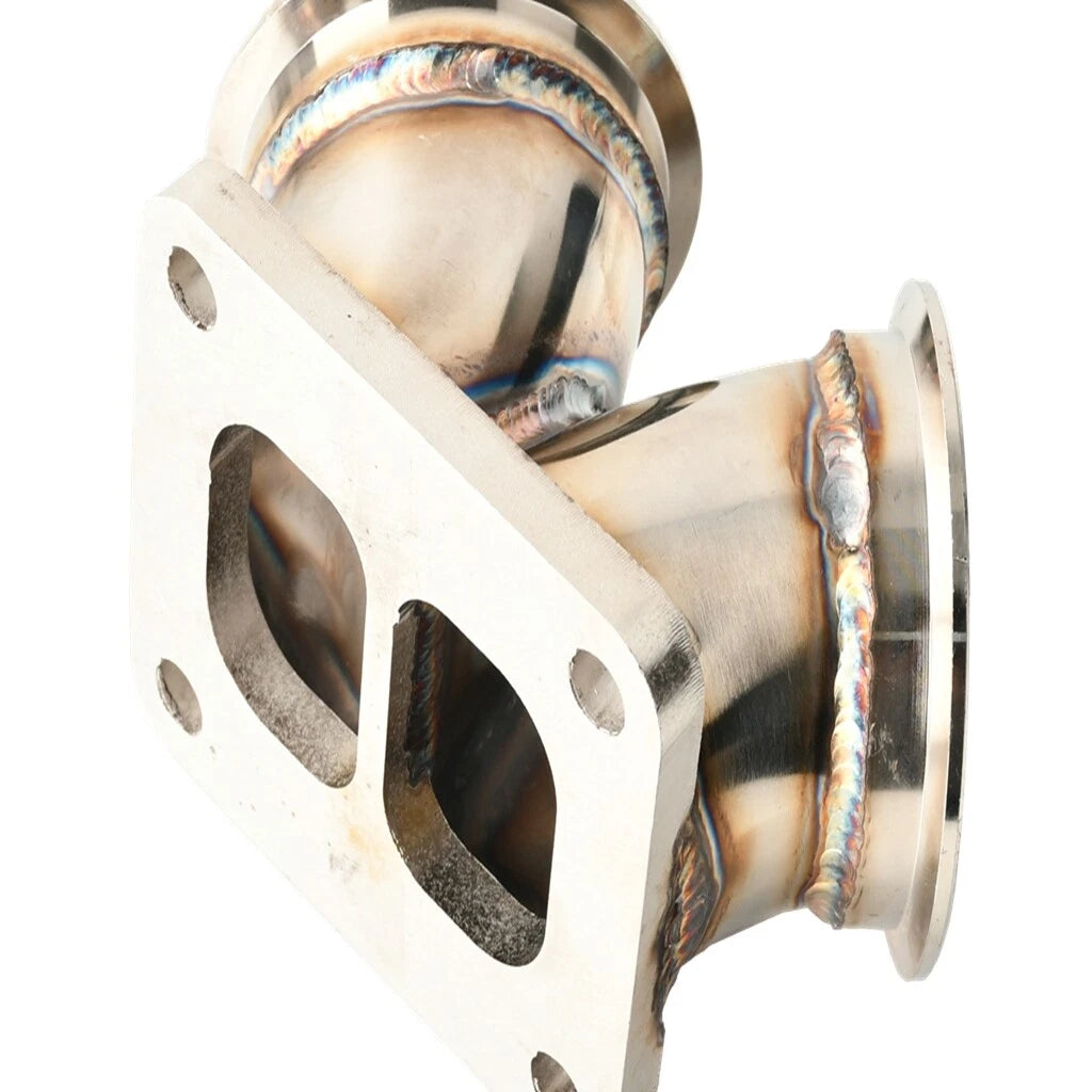 Turbo Y Elbow Adapter for T4 Twin Scroll to Dual 2.5" V-band Flange