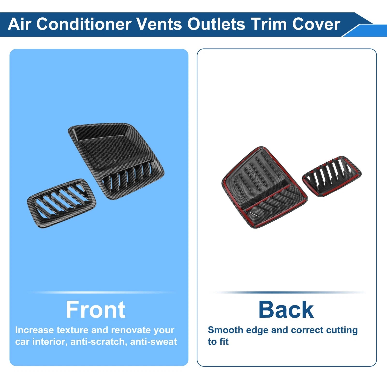 2X Air Condition Outlet Vent Trim Cover Frame for Hyundai Santa Fe (2013–2018)