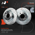 Front Drilled Brake Rotors & Ceramic Pads for BMW 328i, 325xi (2007–2008)
