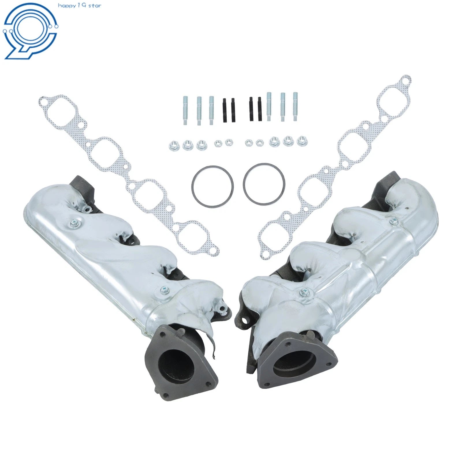 Pair Exhaust Manifolds for Chevy Silverado GMC Sierra 2500 3500 HD (2001–2007)