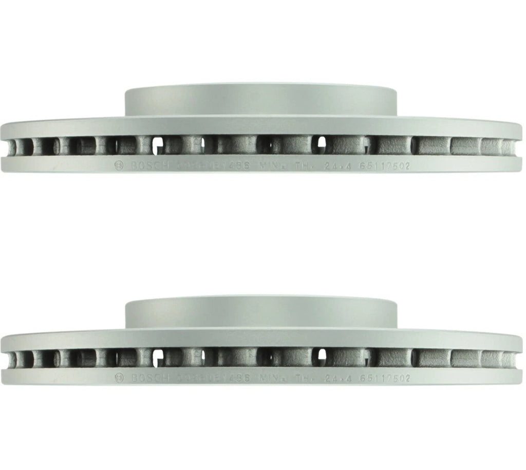 Set of 2 Bosch QuietCast Front Brake Disc Rotors for Dodge Jeep Mitsubishi Chrysler