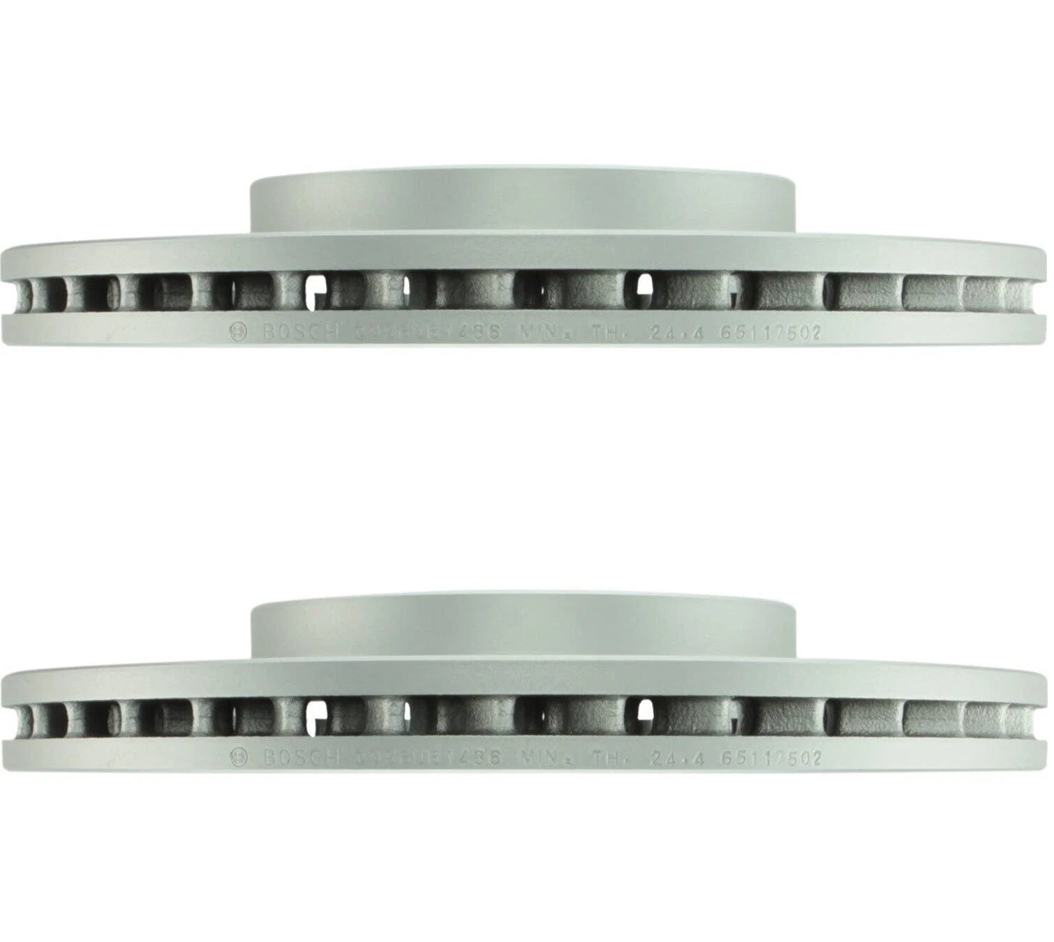 Set of 2 Bosch QuietCast Front Brake Disc Rotors for Dodge Jeep Mitsubishi Chrysler