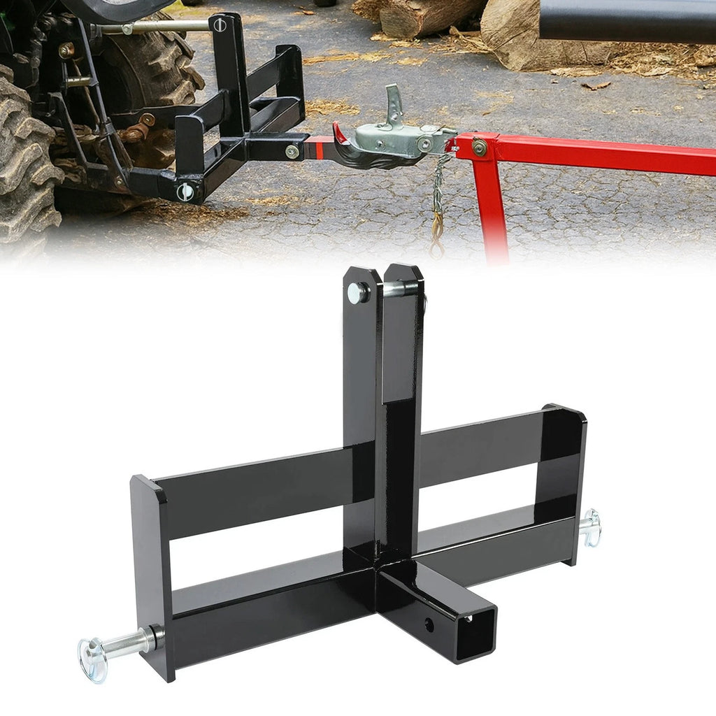 3 Point 2" Receiver Hitch Drawbar with Suitcase Weight Bracket for CAT 1 Tractors