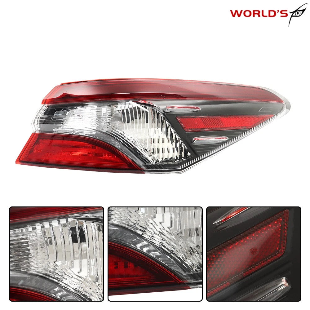Outer Right Passenger Side Red Halogen Tail Light for Toyota Camry (2021–2022)