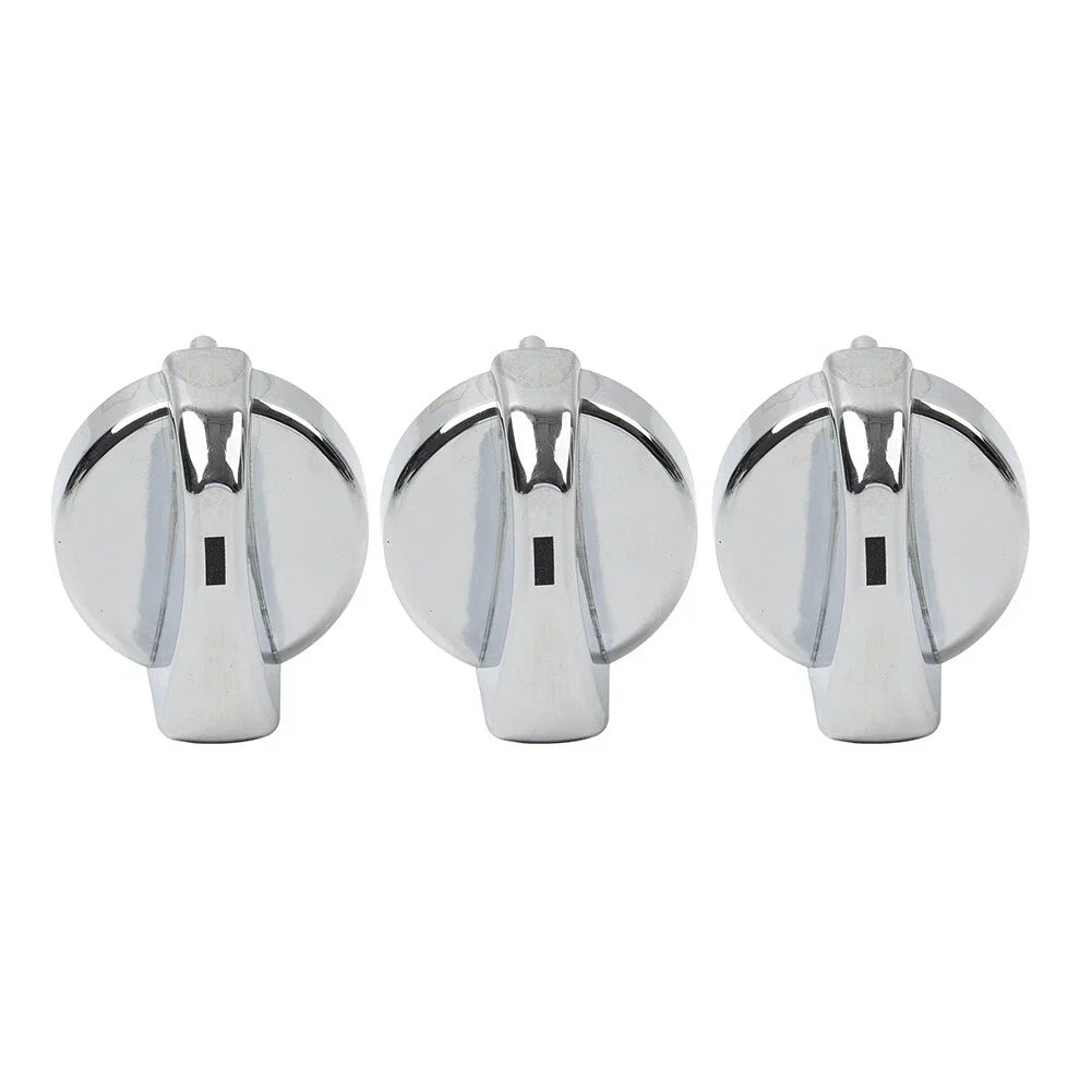 3 x Chrome A/C Heater Control Knob for Peterbilt 330 335 357 367 375 378 379 384