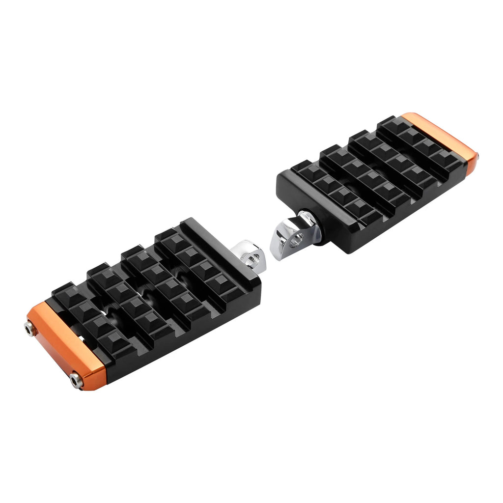 Black Aluminum Footpegs Footrest for Harley Touring Softail Sportster (2004–2023)