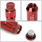 20Pcs Steel M12 x 1.25 Close End Spline Drive Lug Nuts for Universal Vehicles