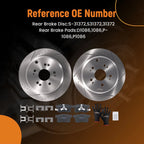 Rear Brake Rotors & Ceramic Pads Kit for Acura RDX (2010–2018) / Honda CR-V (2005–2016)