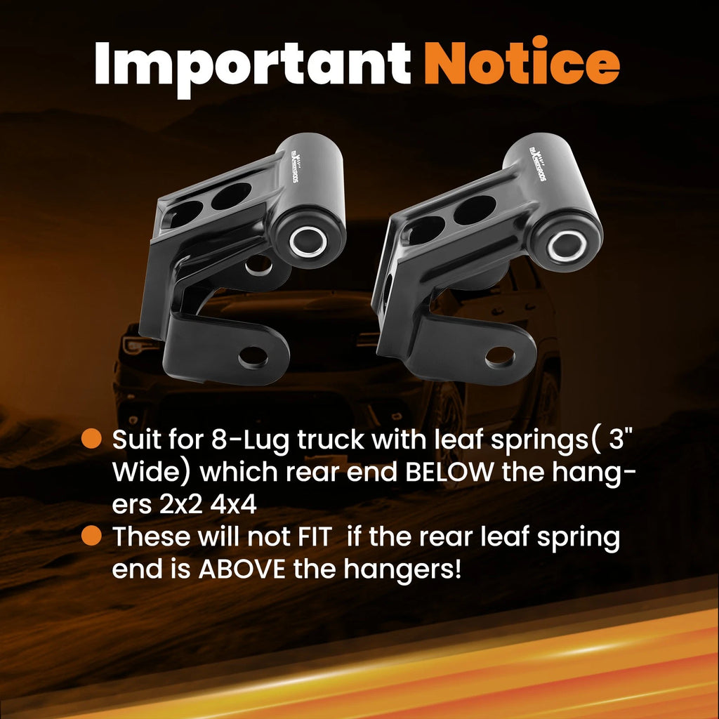 2" Drop Lowering Shackles Leveling Kit for Dodge Ram 2500 3500 (2003–2013)