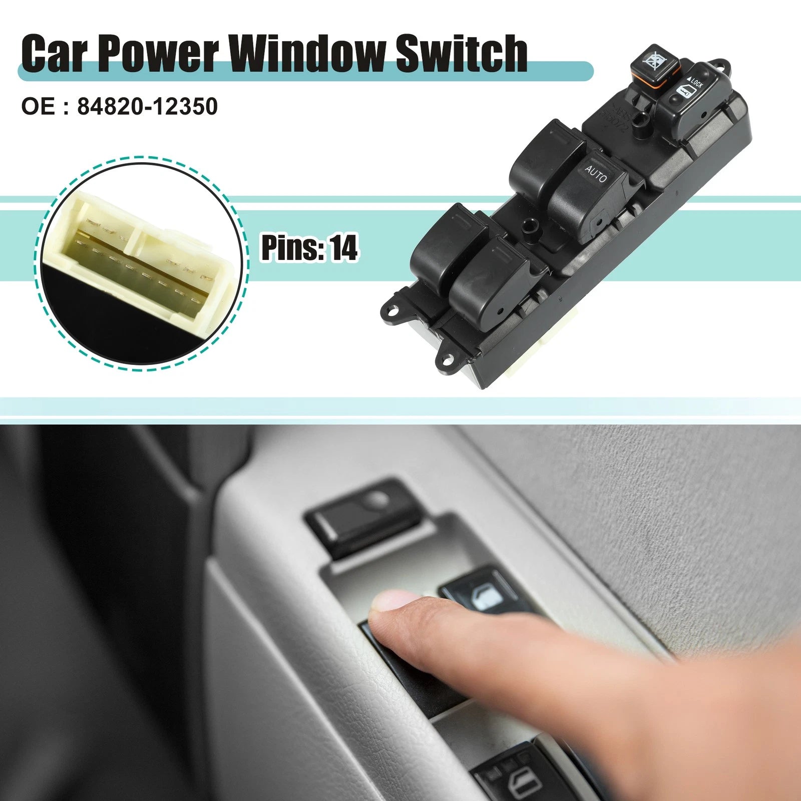 Power Window Switch for Toyota Corolla (1997–2001) 84820-12350