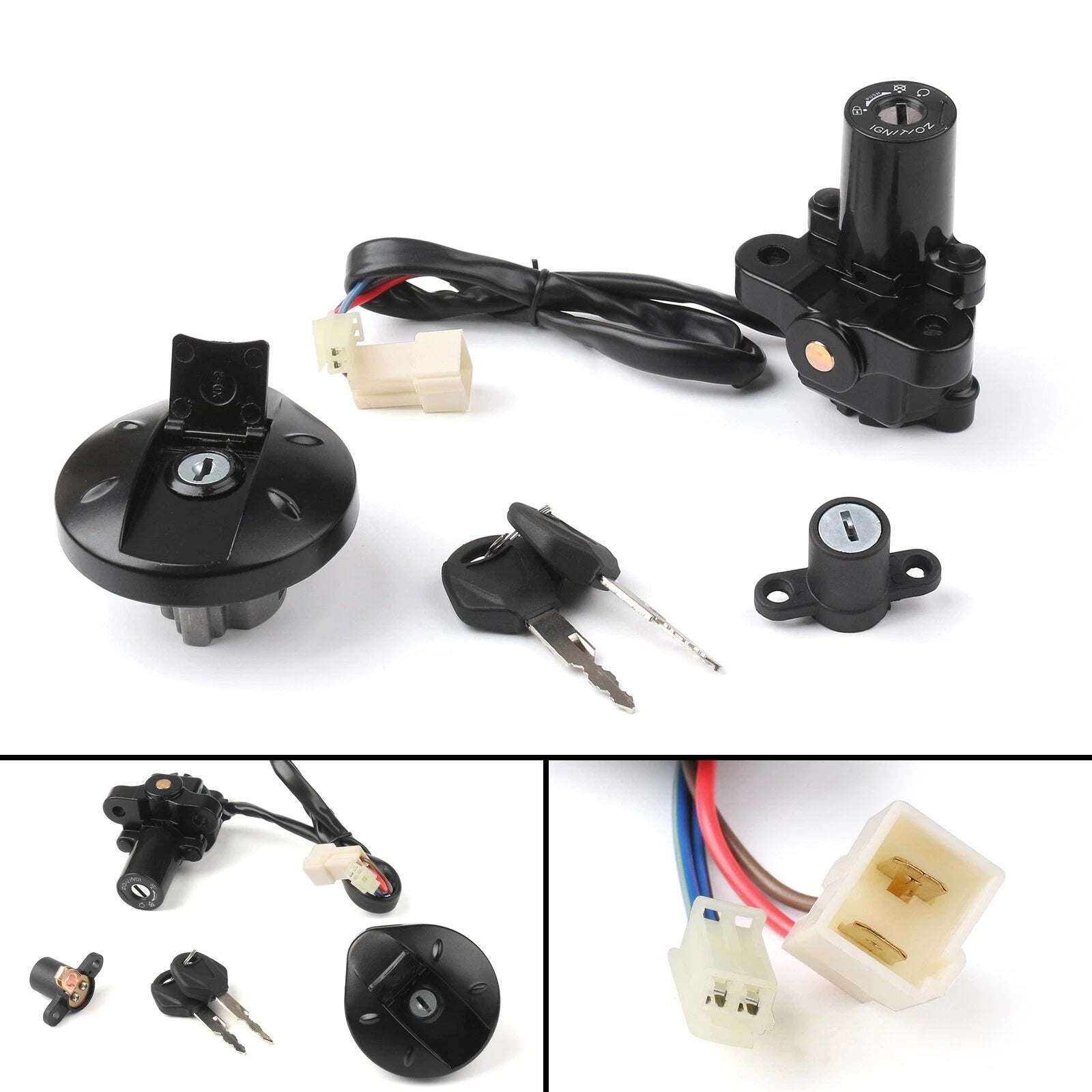 Ignition Switch Lock & Fuel Gas Cap Key Set for Yamaha XT660 (2004–2011)