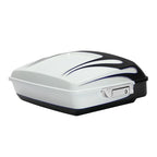Chopped Trunk for Harley Touring (2014–2023) White Amethyst Black Licorice Flames