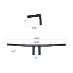 6" Rise Fat 1.25" T-Bars Handlebars for Harley FLST FXST