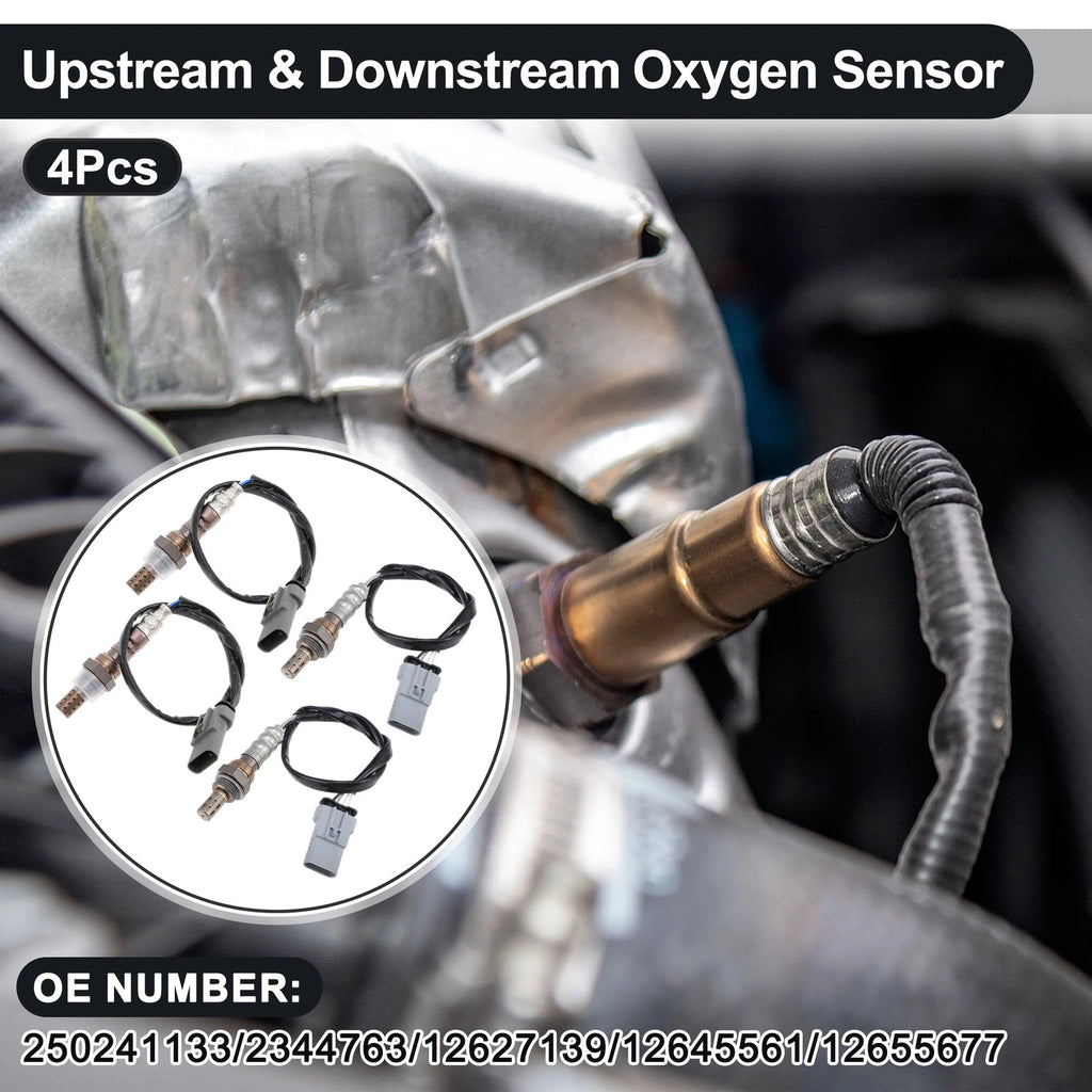 Set of 4 Upstream Downstream Oxygen Sensors for Chevrolet Blazer (No. 250241133)