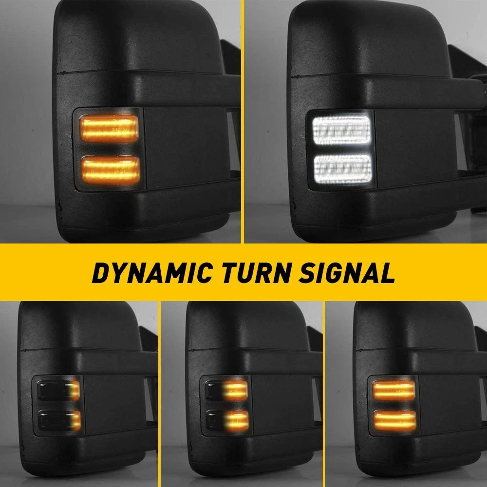 LED Side Mirror Marker Lights for Ford F250 F350 (2008–2016) Amber/White