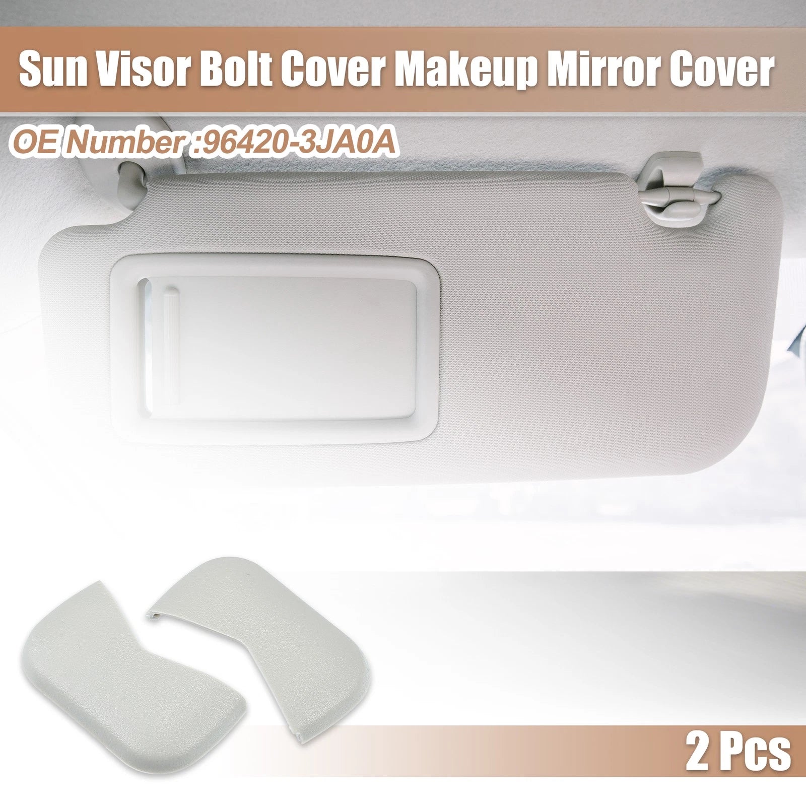 2X Sun Visor Bolt Cover Makeup Mirror for Nissan Altima (2013–202)