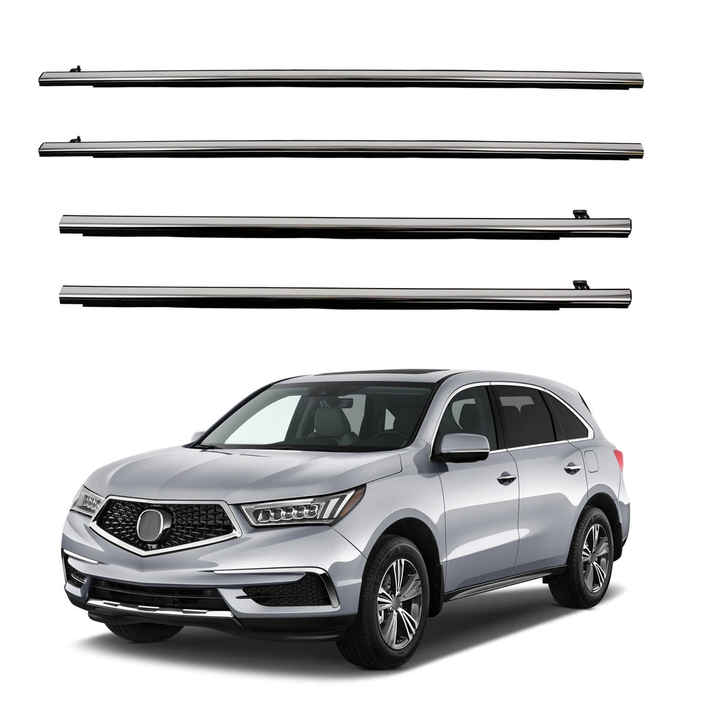 Set of 4 Window Moulding Weatherstrip Seals for Acura TSX (2009–2014)