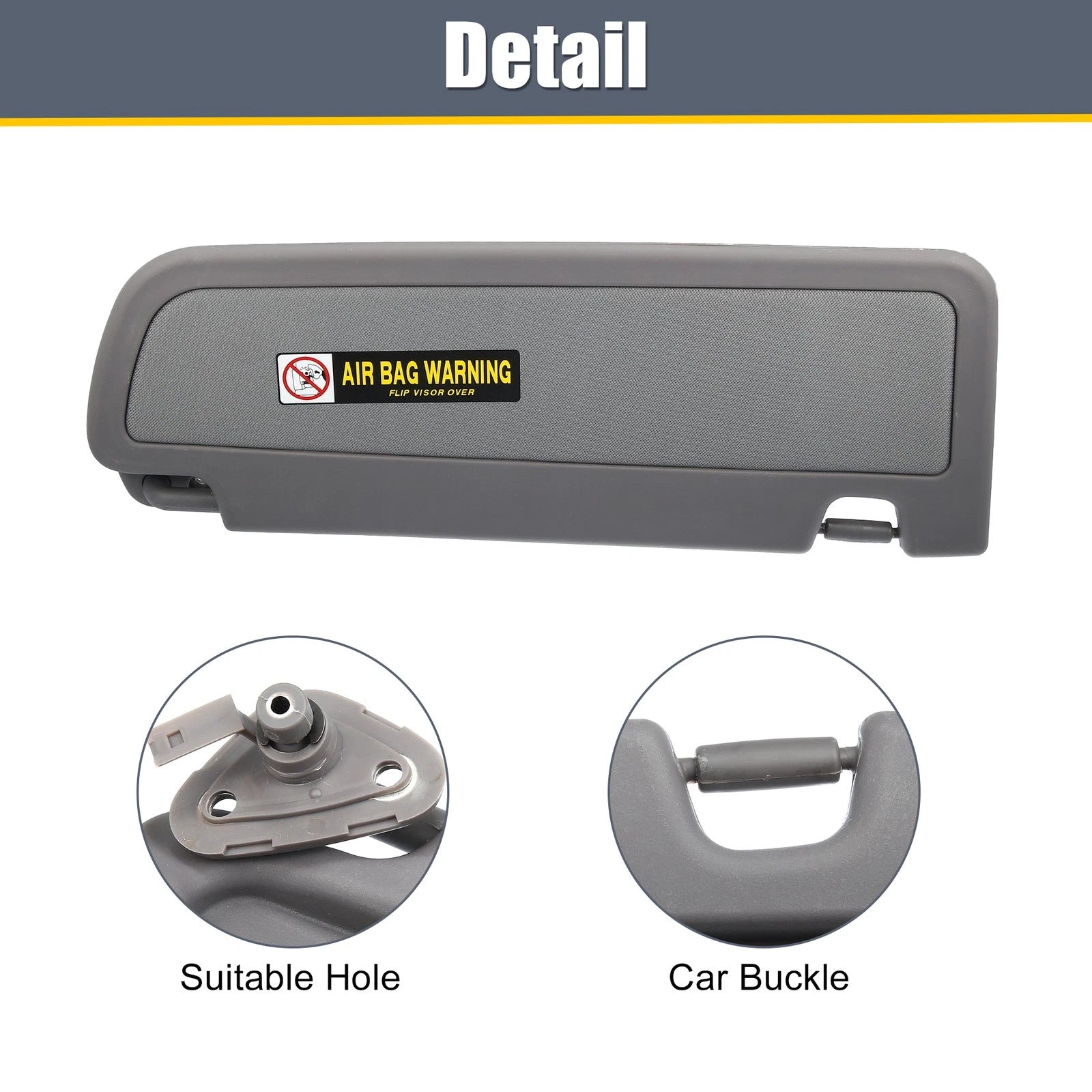 Left Side Sun Visor for Honda Civic (2006–2011) 83280-SNA-A01ZA Deep Gray