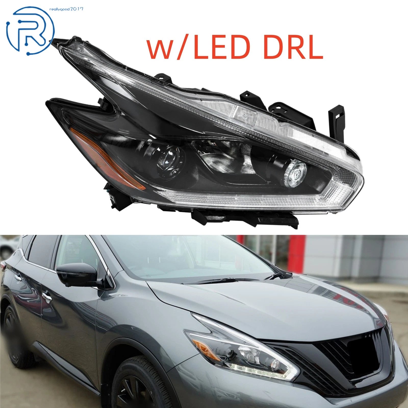 Halogen LED DRL Projector Headlight for Nissan Murano (2018)