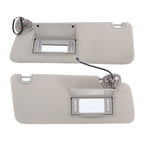 Set of 2 Gray Sun Visors with Lights for Dodge Ram 1500 2500 3500 (2013–2018)