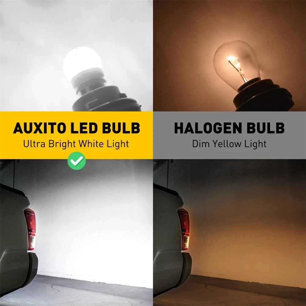 Set of 2 AUXITO 1156 P21W 7506 LED Reverse Backup Light Bulbs 6000K