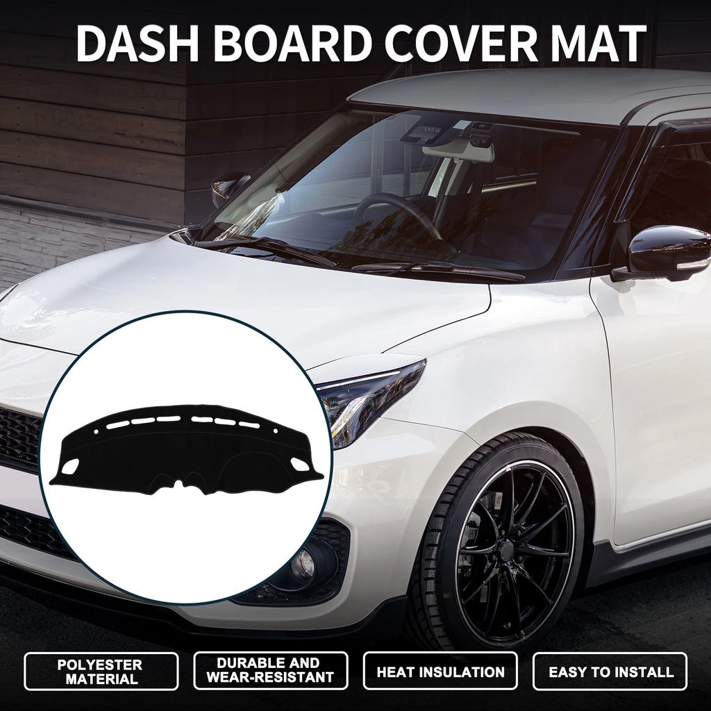 Dashboard Cover Mat for Suzuki Swift Sport (2017–2023) Black