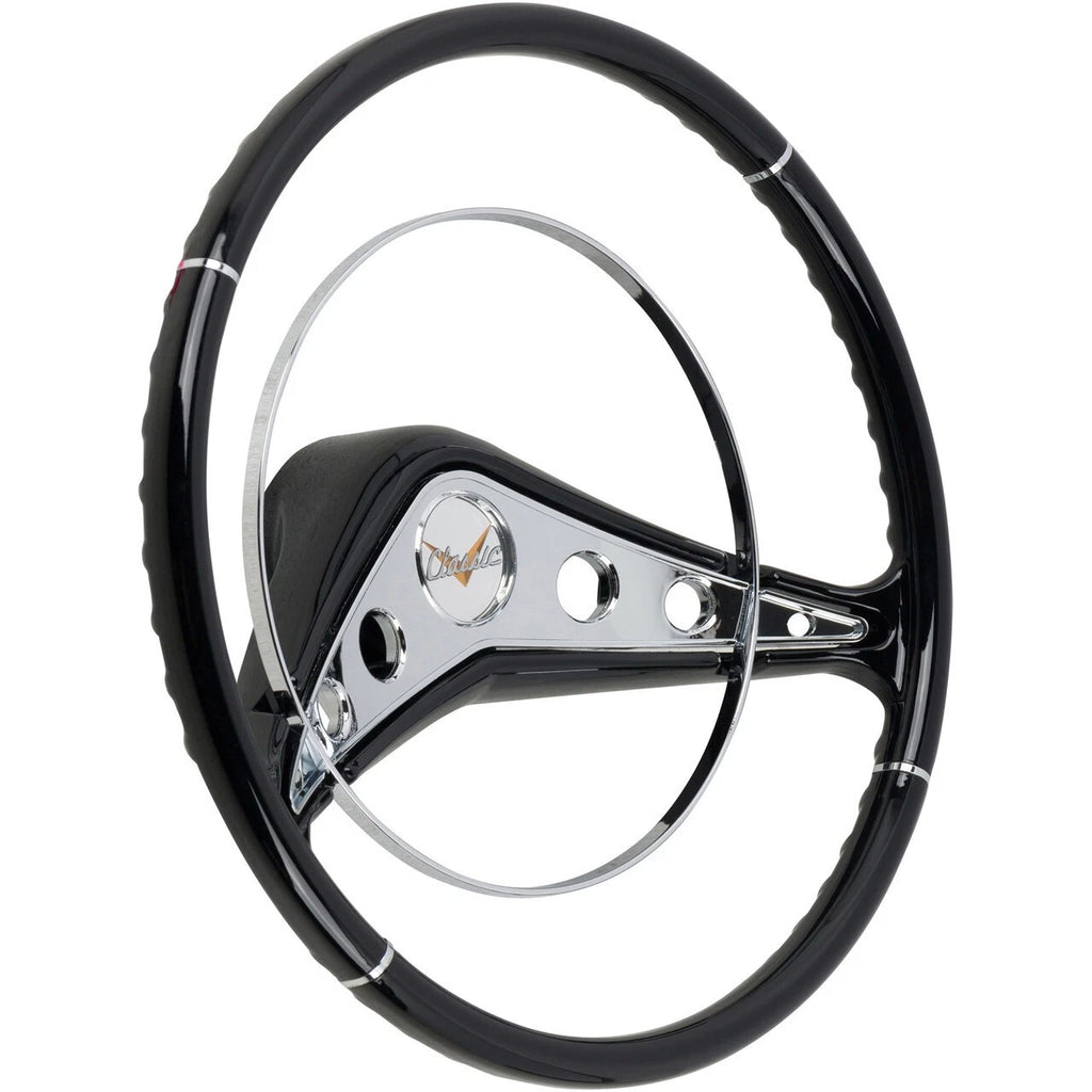 15 Inch Retro Steering Wheel with Horn Button Replacement for 1958 Chevy Impala
