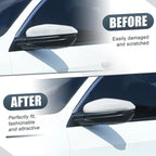 White Left Side Car Mirror Cover Caps for Honda Civic (2016-2021)