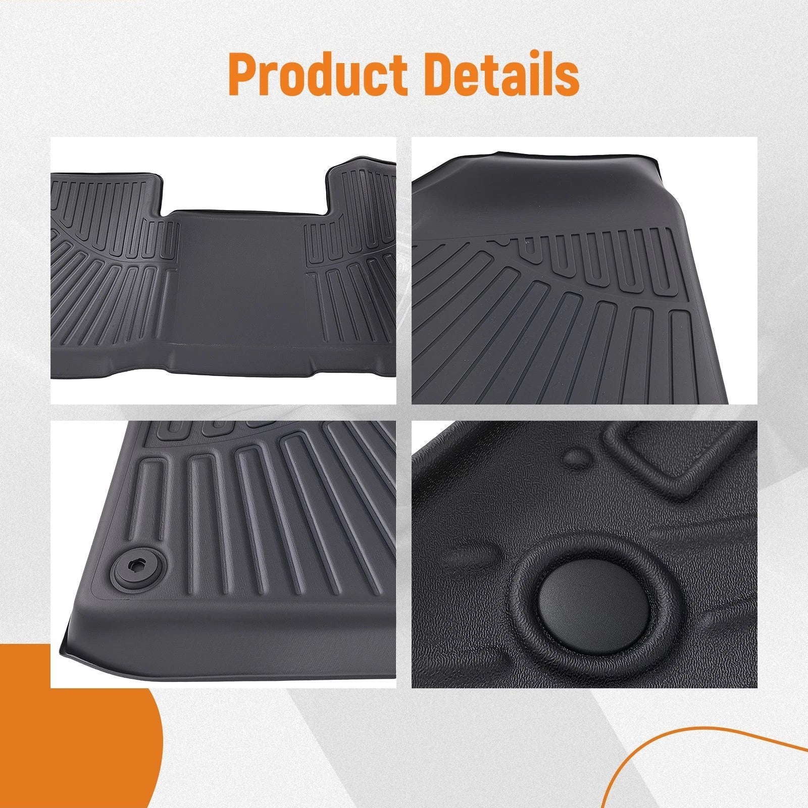 Set of 4 Anti-Slip TPE Floor Mats for Buick Enclave (2018–2024)