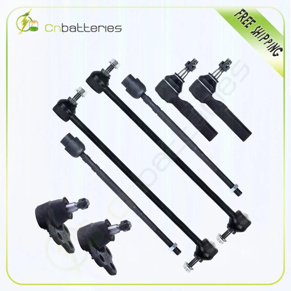8Pcs Suspension Outer Inner Tie Rod Sway Bar Kit for Pontiac Grand Prix (2004–2008)