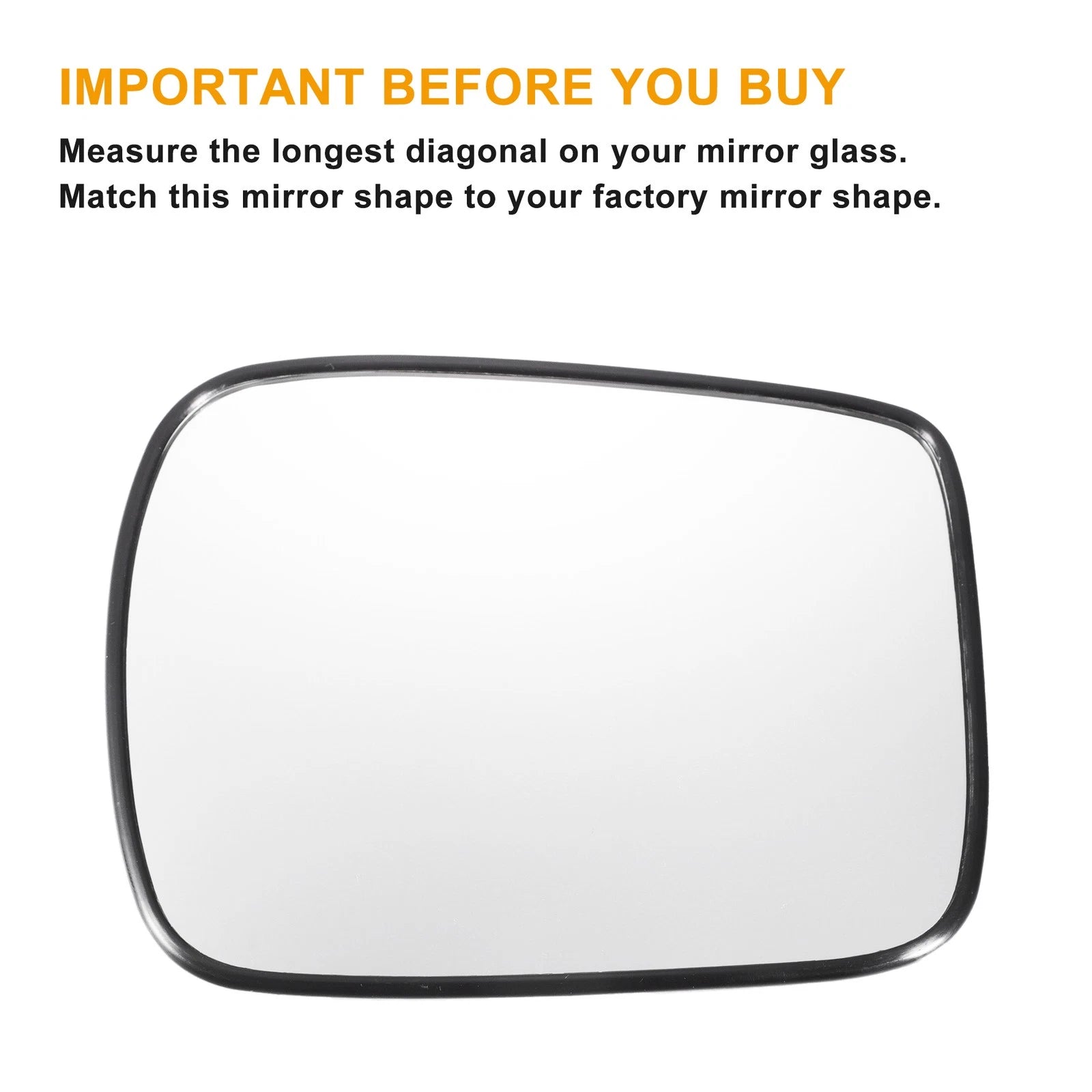 Right Side Heated White Mirror Glass for Honda Accord (2011–2013)