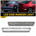 Clear White LED Rear Side Reflector Lights for Ford Mustang (1999–2004) XR3Z-15A448-AA