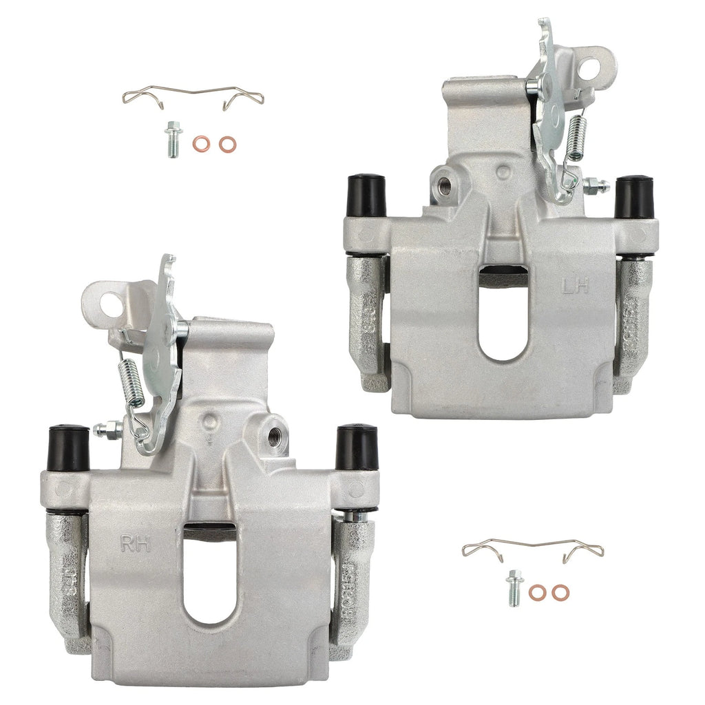 Set of 2 Rear Brake Calipers with Bracket for Jaguar S-Type (2005–2008)