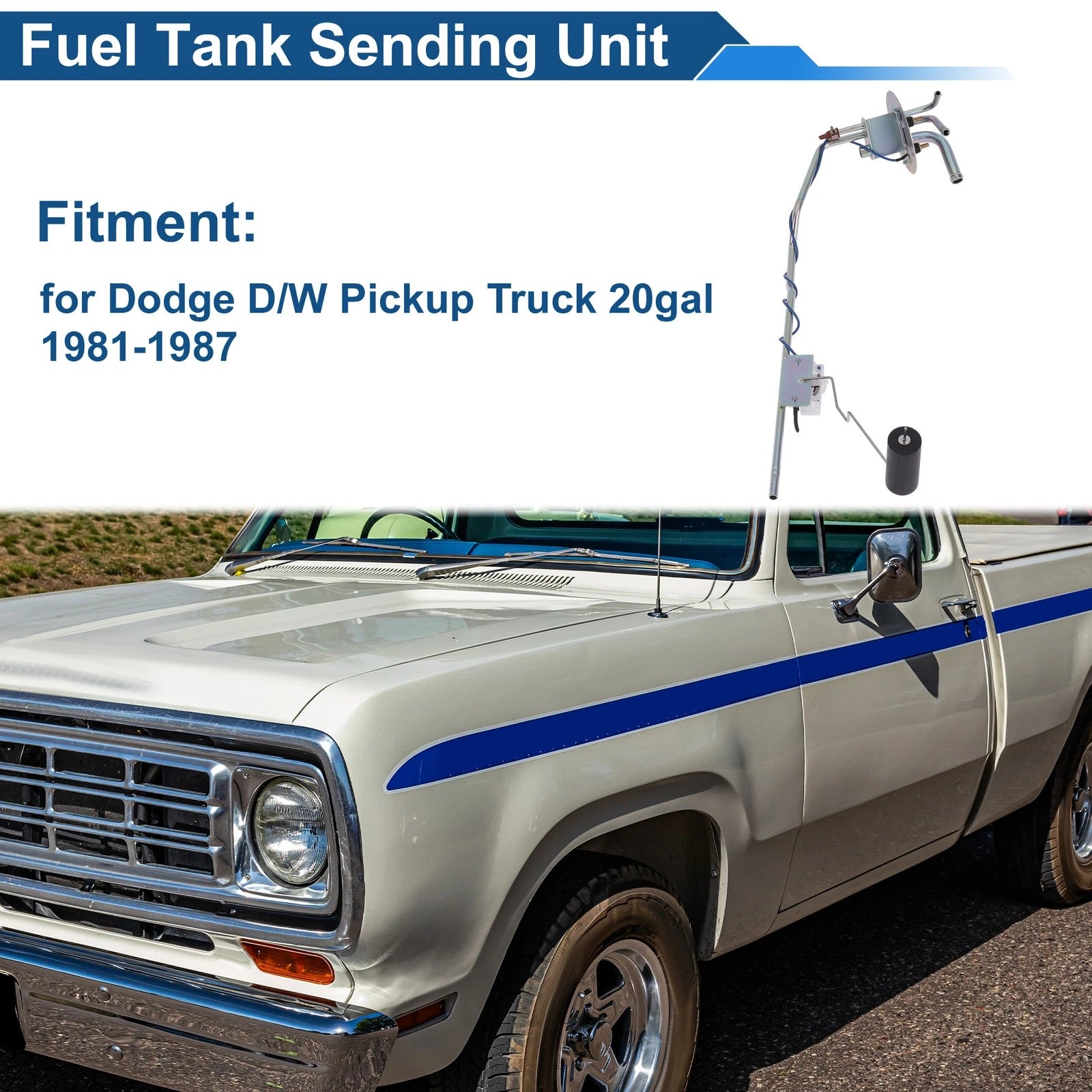 Fuel Level Sending Unit Module for Dodge D/W Pickup Truck 20gal (1981–1987)