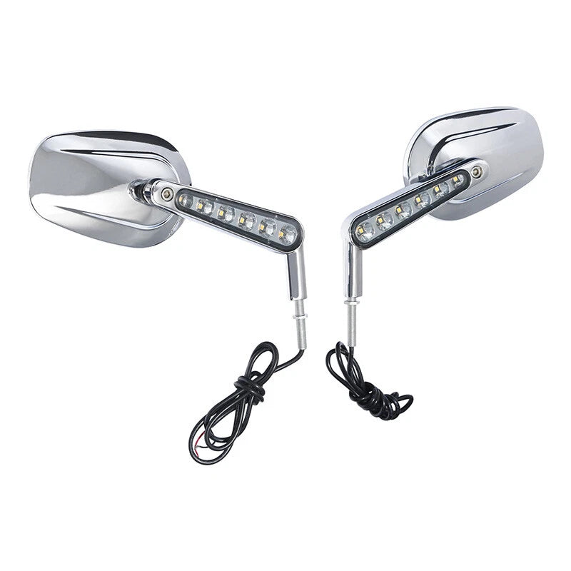 Chrome Rear View Mirrors & LED Turn Signals for Harley V Rod VRSCF (2007–2017)