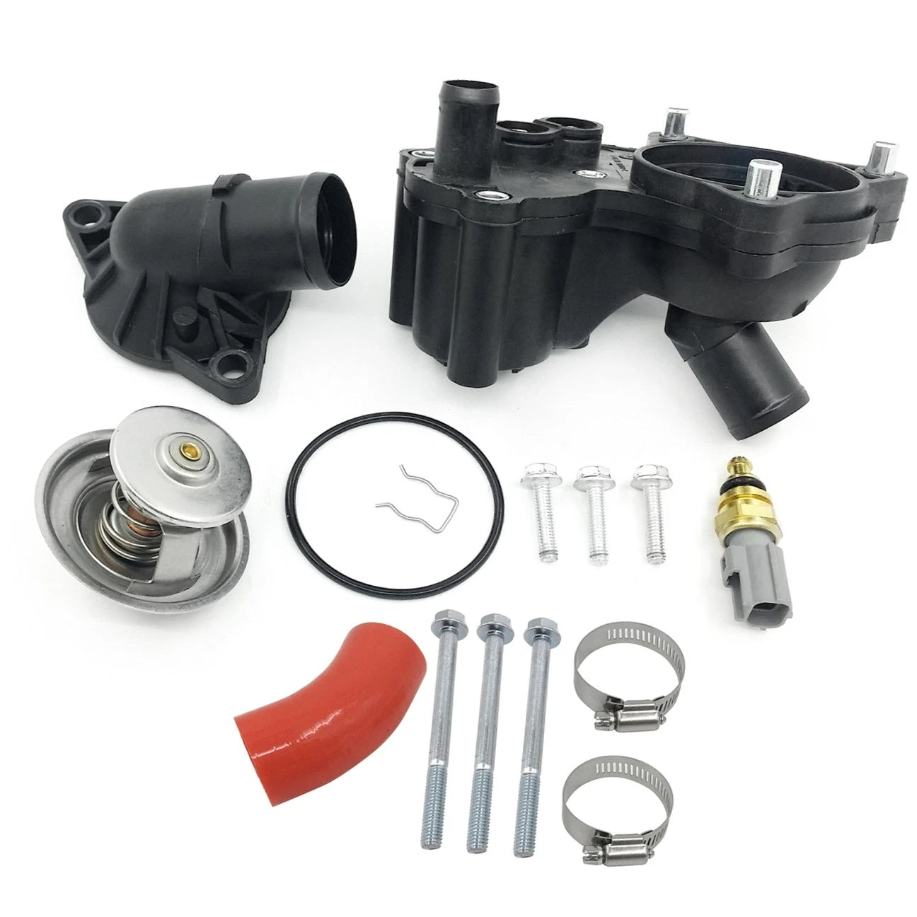 Thermostat Assembly w/ Bypass Hose Clamp Kit for Ford Ranger Explorer (1998–2011)