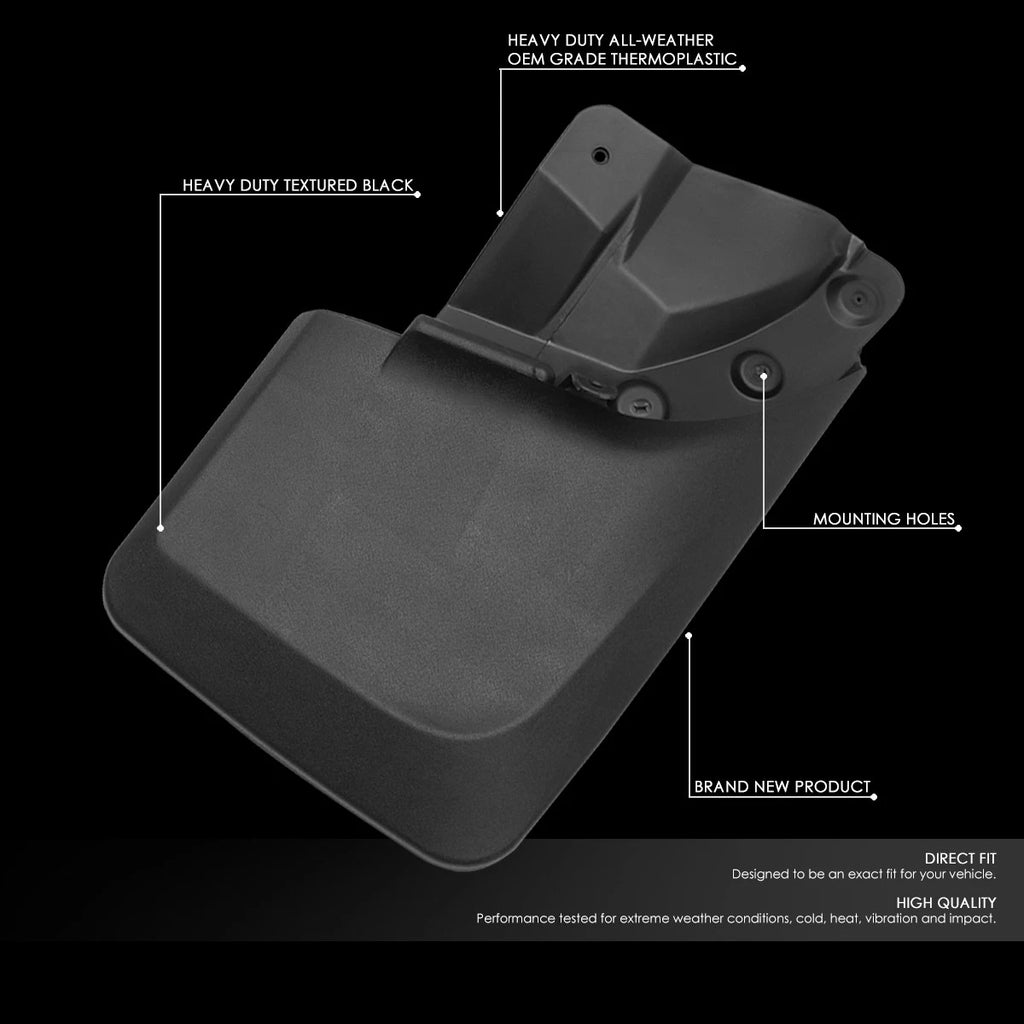Set of 4 Mud Guards for Toyota Tacoma (2016–2018) Matte Black